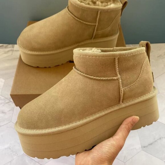 Ugg Classic Ultra Mini Platform Boots Driftwood - Picture 5 of 5
